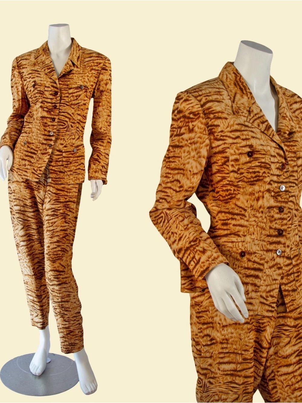 Tiger-Print Vintage top with pants